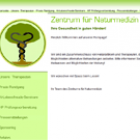 Screenshot der Website des Zentrums für Naturmedizin